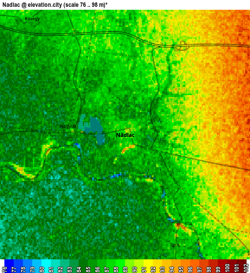 Zoom OUT 2x Nădlac, Romania elevation map