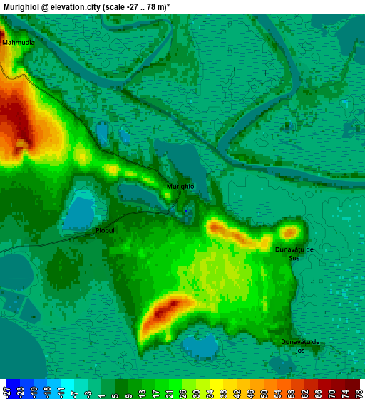 Zoom OUT 2x Murighiol, Romania elevation map