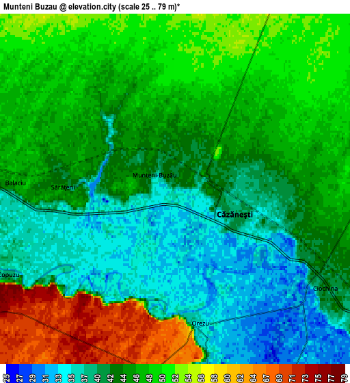 Zoom OUT 2x Munteni Buzău, Romania elevation map