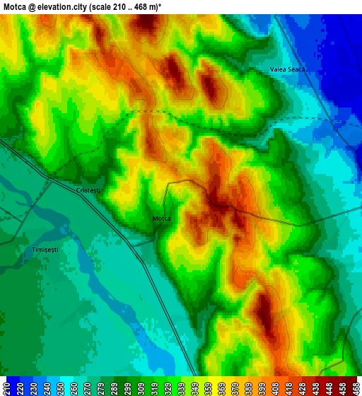 Zoom OUT 2x Moţca, Romania elevation map