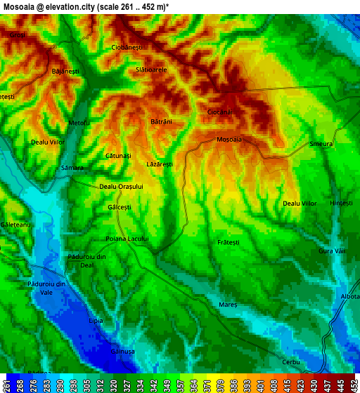 Zoom OUT 2x Moşoaia, Romania elevation map