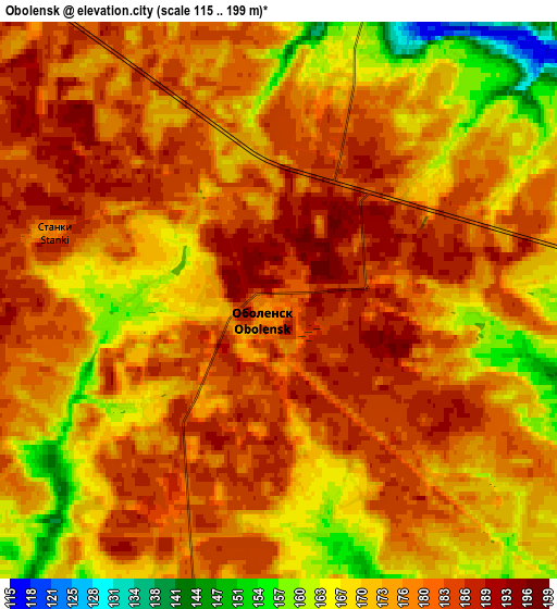 Zoom OUT 2x Obolensk, Russia elevation map