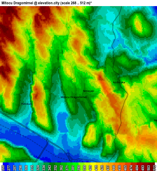 Zoom OUT 2x Mitocu Dragomirnei, Romania elevation map