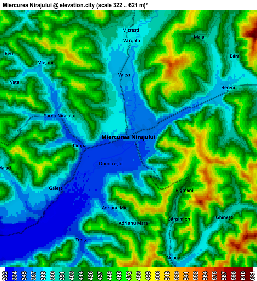 Zoom OUT 2x Miercurea Nirajului, Romania elevation map