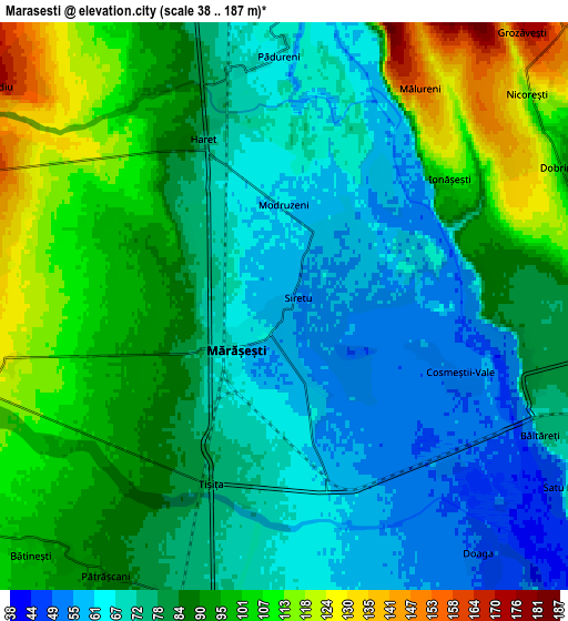 Zoom OUT 2x Mărășești, Romania elevation map