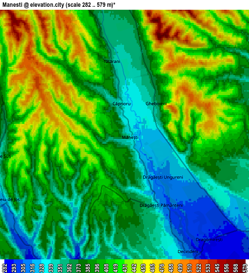 Zoom OUT 2x Măneşti, Romania elevation map