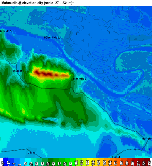 Zoom OUT 2x Mahmudia, Romania elevation map