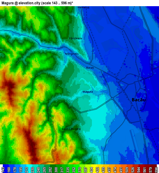 Zoom OUT 2x Măgura, Romania elevation map