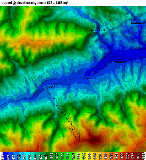 Zoom OUT 2x Lupeni, Romania elevation map