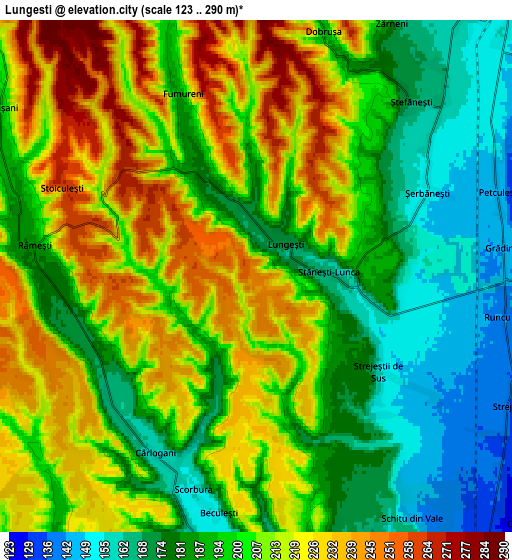 Zoom OUT 2x Lungeşti, Romania elevation map