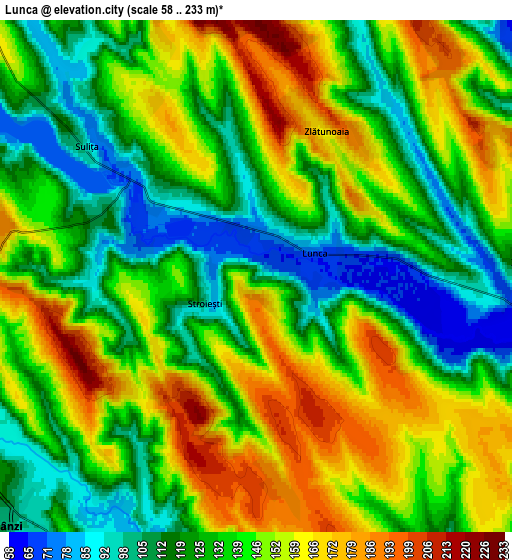 Zoom OUT 2x Lunca, Romania elevation map