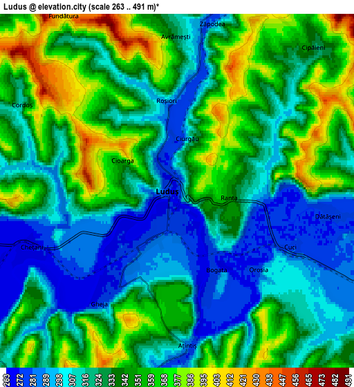 Zoom OUT 2x Luduş, Romania elevation map