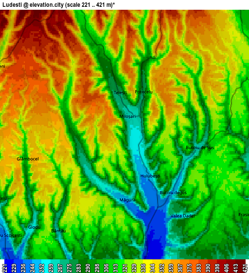 Zoom OUT 2x Ludeşti, Romania elevation map