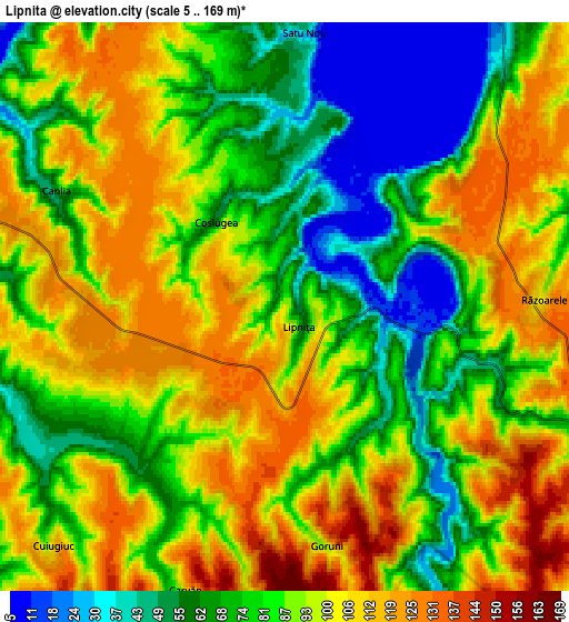 Zoom OUT 2x Lipniţa, Romania elevation map