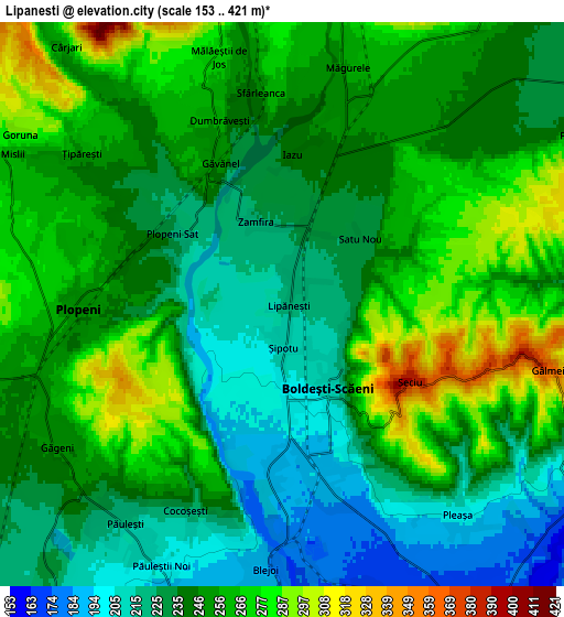 Zoom OUT 2x Lipăneşti, Romania elevation map