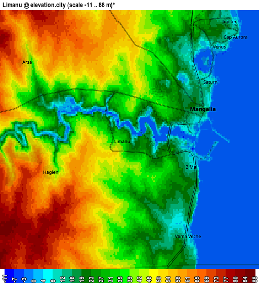 Zoom OUT 2x Limanu, Romania elevation map