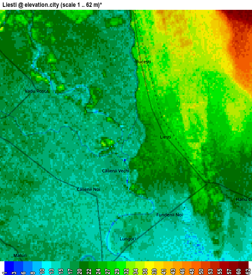 Zoom OUT 2x Lieşti, Romania elevation map