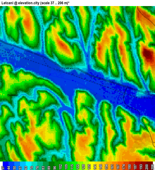 Zoom OUT 2x Leţcani, Romania elevation map