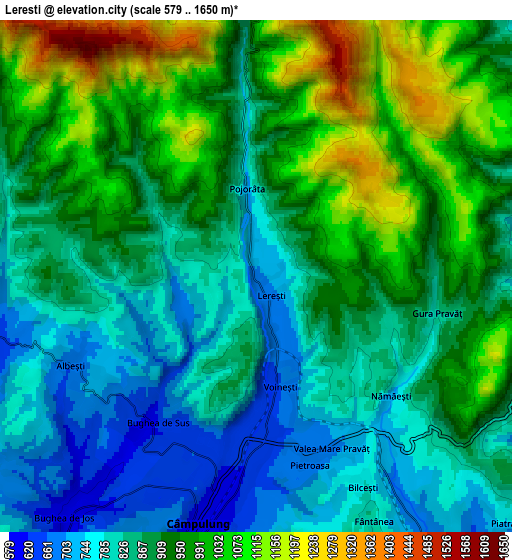 Zoom OUT 2x Lereşti, Romania elevation map