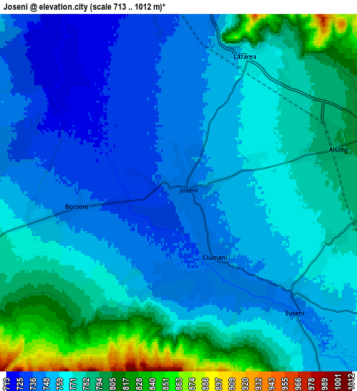 Zoom OUT 2x Joseni, Romania elevation map