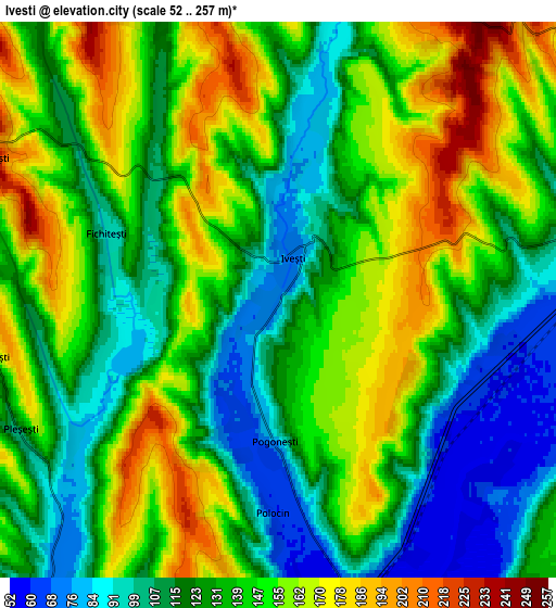 Zoom OUT 2x Iveşti, Romania elevation map