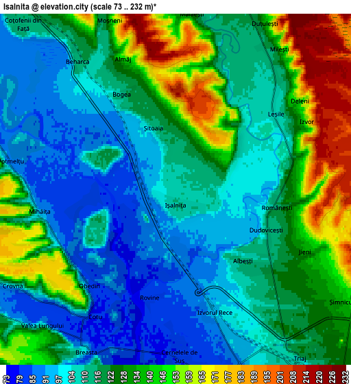 Zoom OUT 2x Işalniţa, Romania elevation map