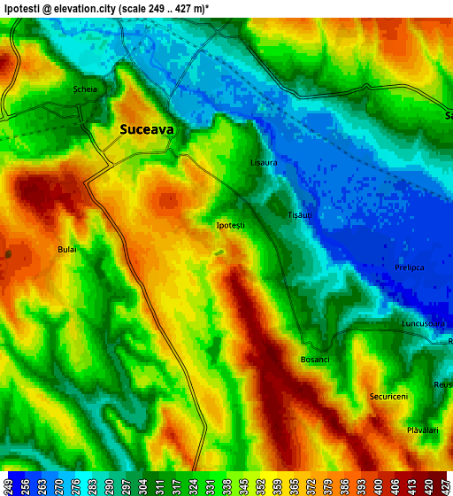 Zoom OUT 2x Ipoteşti, Romania elevation map