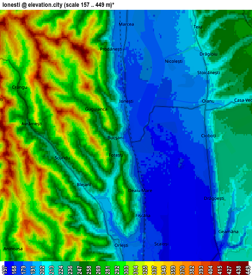 Zoom OUT 2x Ioneşti, Romania elevation map