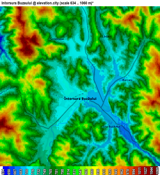 Zoom OUT 2x Întorsura Buzăului, Romania elevation map