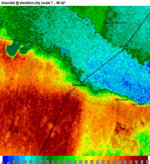 Zoom OUT 2x Însurăţei, Romania elevation map