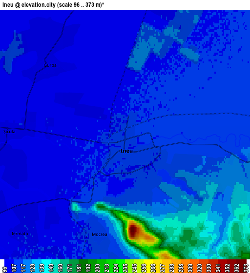 Zoom OUT 2x Ineu, Romania elevation map