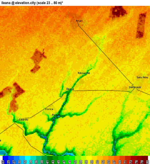 Zoom OUT 2x Ileana, Romania elevation map