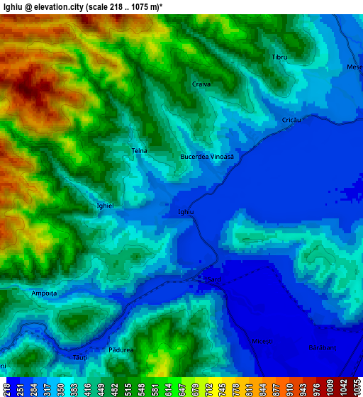 Zoom OUT 2x Ighiu, Romania elevation map