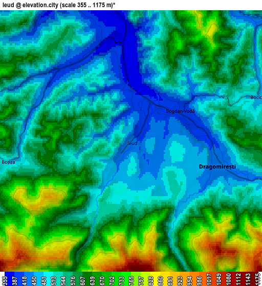 Zoom OUT 2x Ieud, Romania elevation map