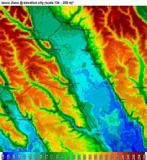 Zoom OUT 2x Iancu Jianu, Romania elevation map