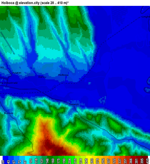 Zoom OUT 2x Holboca, Romania elevation map