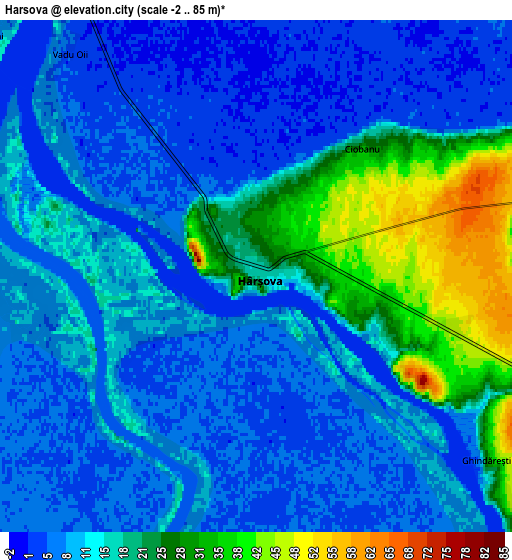 Zoom OUT 2x Hârşova, Romania elevation map