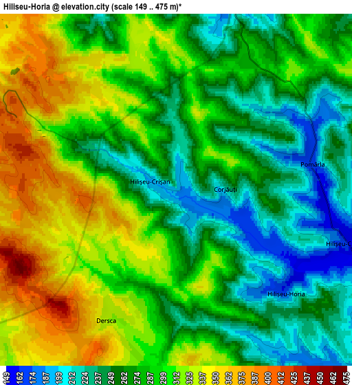 Zoom OUT 2x Hilişeu-Horia, Romania elevation map