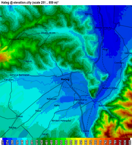 Zoom OUT 2x Haţeg, Romania elevation map