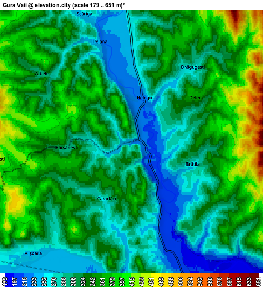 Zoom OUT 2x Gura Văii, Romania elevation map