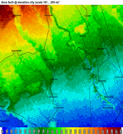 Zoom OUT 2x Gura Şuţii, Romania elevation map