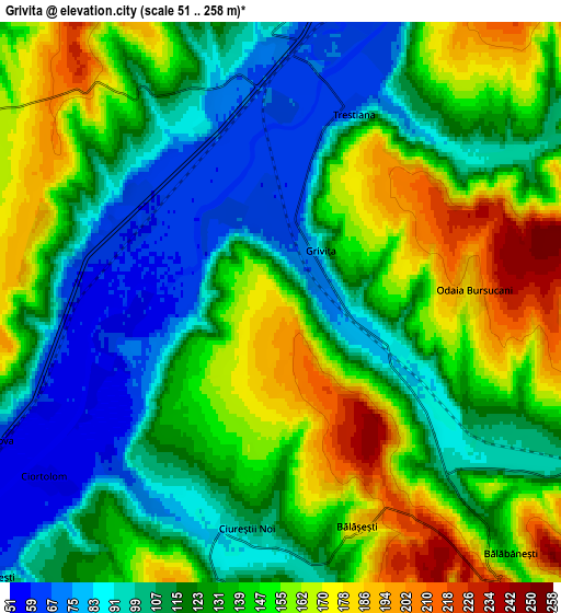 Zoom OUT 2x Griviţa, Romania elevation map