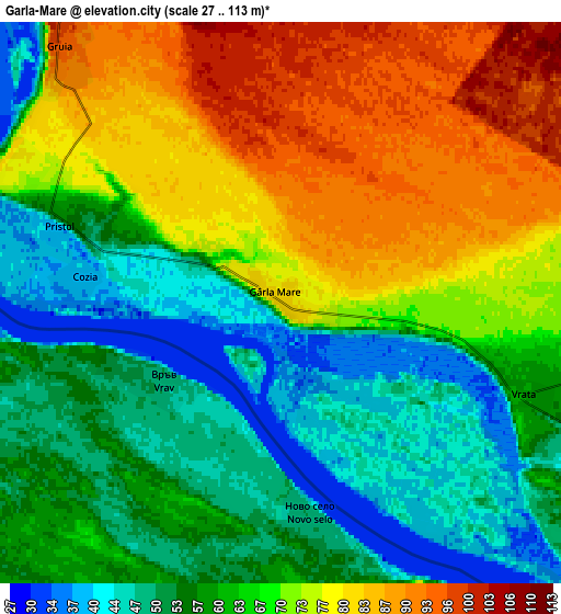 Zoom OUT 2x Gârla-Mare, Romania elevation map