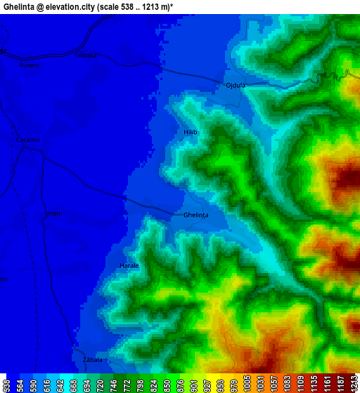 Zoom OUT 2x Ghelinţa, Romania elevation map