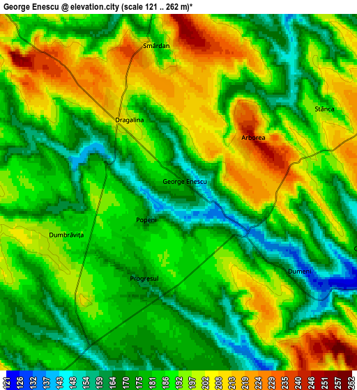 Zoom OUT 2x George Enescu, Romania elevation map