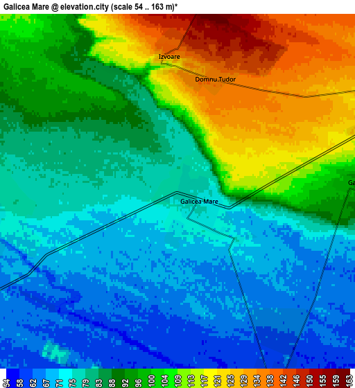 Zoom OUT 2x Galicea Mare, Romania elevation map