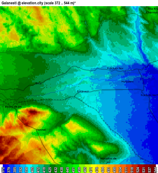 Zoom OUT 2x Gălăneşti, Romania elevation map