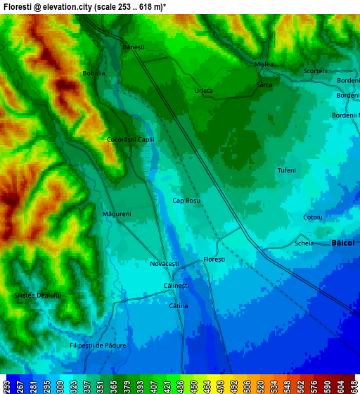 Zoom OUT 2x Floreşti, Romania elevation map