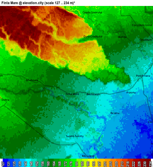 Zoom OUT 2x Finta Mare, Romania elevation map