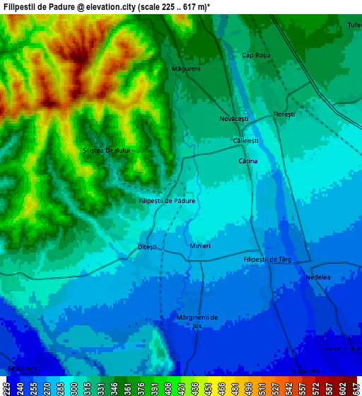 Zoom OUT 2x Filipeştii de Pădure, Romania elevation map